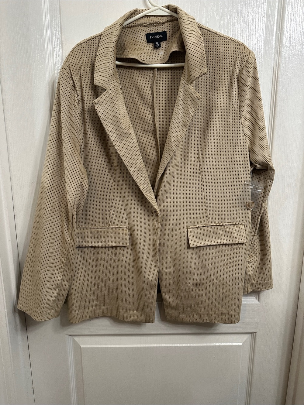 Evereve Neutral Beige Textured Blazer